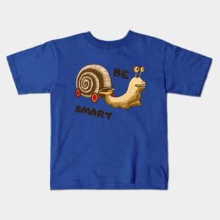 Be Smart, Cute clever Snail Kids T-Shirt